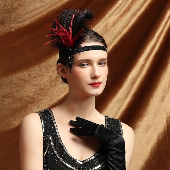Gatsby Beaded Tassel Hair Band main image 4